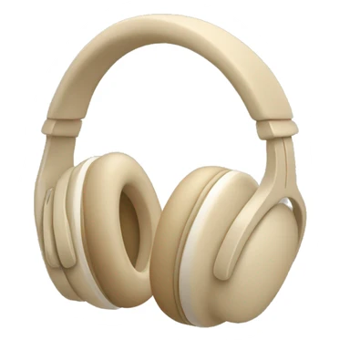 beige apple headphones with beige bows tied on the sides sticker