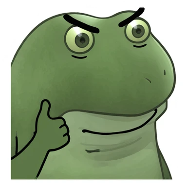 straight face with arms  sticker