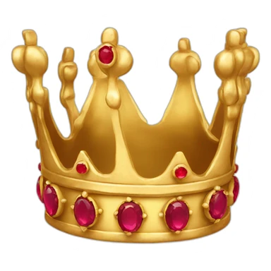 Gold Crown with Rubies sticker