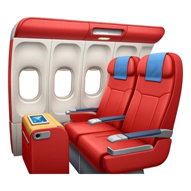 red plane cabin first class sticker