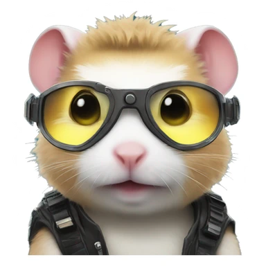 Cyberpunk hamster  sticker