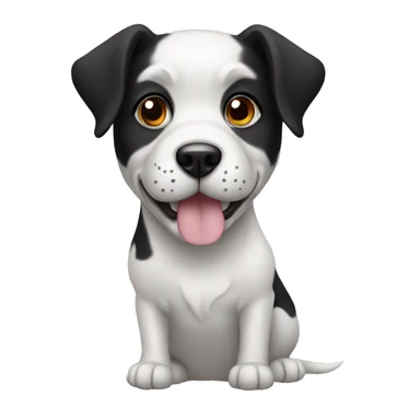 Dog white and black sticker