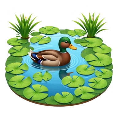 Duck pond sticker