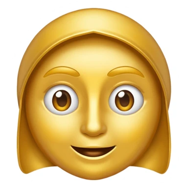 eine goldene schallpaltte, die ein gesicht hat und lächelt, keine menschlcihes gesicht sticker