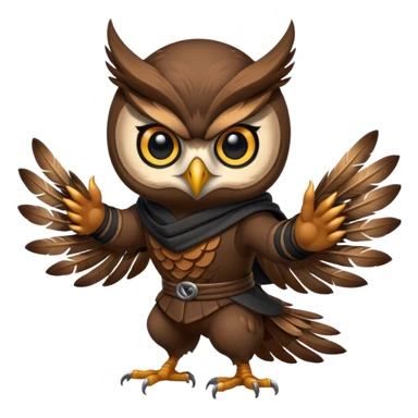 A ninja owl sticker