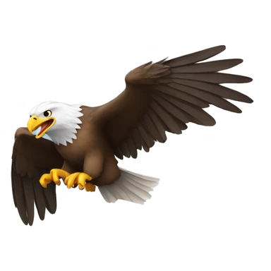 Flying Eagle with lense looking at letter sticker