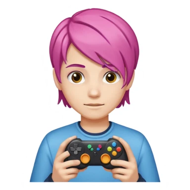 colored hair gamer game pad controller sticker