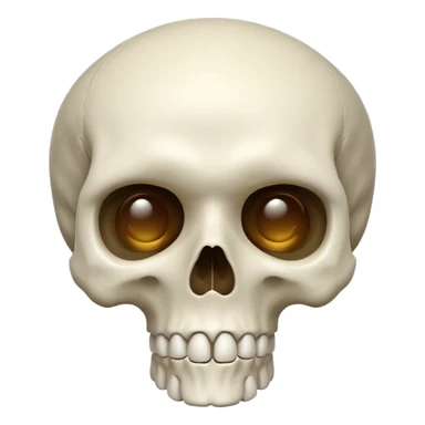 skull looking up  sticker