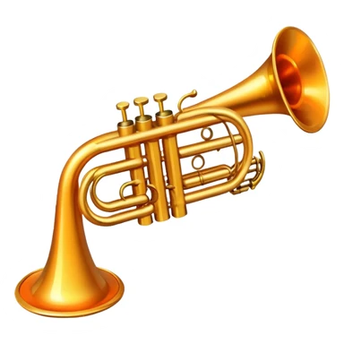 trumpet with orange hair sticker