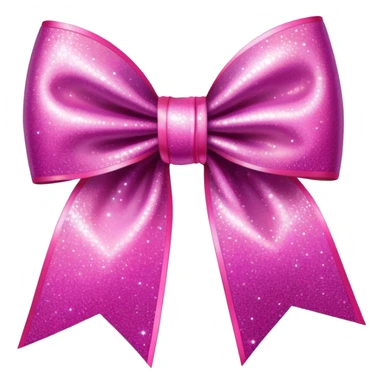 hot pink glitter bow sticker