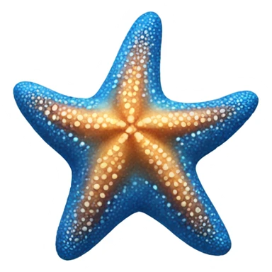 Blue starfish sticker
