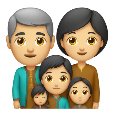 Kazakh family sticker