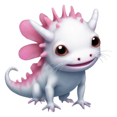 Axolotl furry anthropomorphic full body sticker