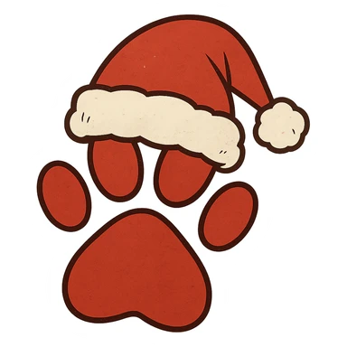 christmas paw,remove background sticker