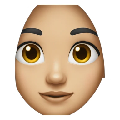 Straight long black hair girl , black eyes sticker