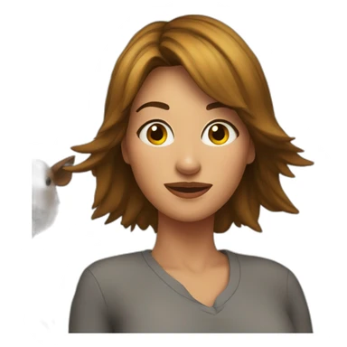 woman on wild boar sticker