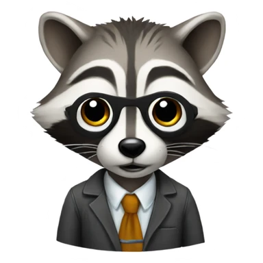 raccoon mathematician sticker