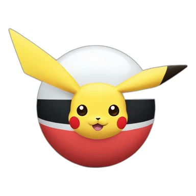Pikachu pokeball sticker
