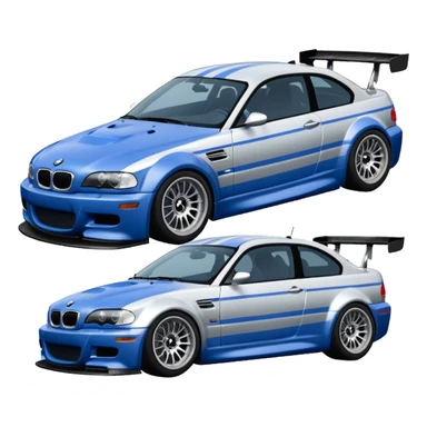 BMW M3 GT R E46 NEED FOR SPEED MOST WANTED'TAKI MAVI GÜMÜŞ resimdekini yap sticker