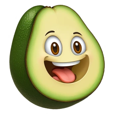 Avocado with a big mouth  sticker