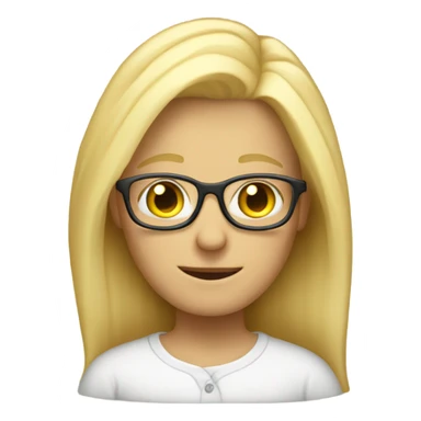 Encyclopedia with blonde hair and glasses sticker