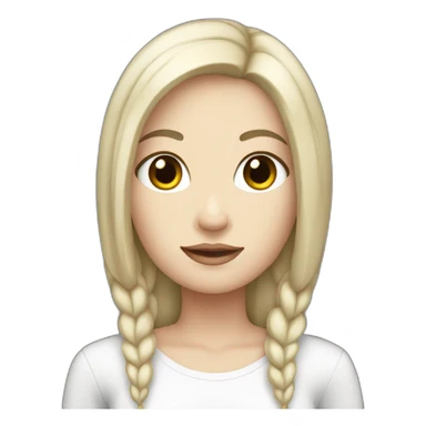 white girl with black hair and full body sticker