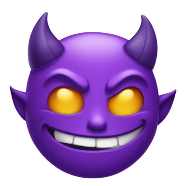 purple devil emoji smirking and covering eyes with hands   sticker