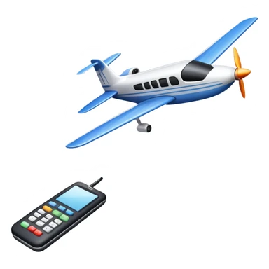 An icon featuring a remote-controlled model airplane soaring through the sky and clouds, with a detailed transmitter in the foreground. The sky is clear with motion lines showing flight. Transparent background emphasizes the precision, creativity, and joy of aeromodelling as a sport. sticker