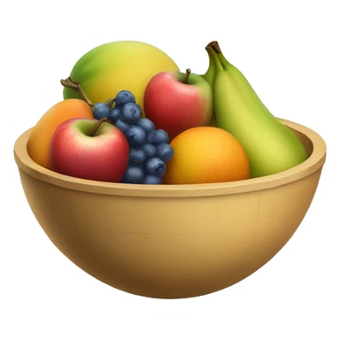 realistic fruit bowl sticker