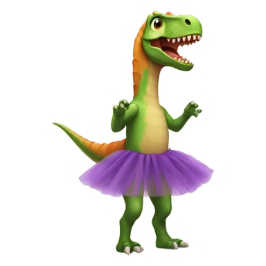 Dinosaur in a tutu  sticker