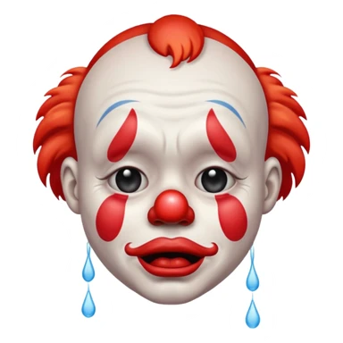 crying clown sticker