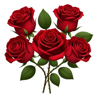 Bouquet of dark red roses sticker