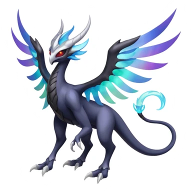 Lunala-Darkrai-Zekrom-Fakémon-hybrid-creature (full body)  sticker