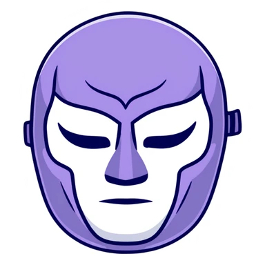 black and lavender luchador mask sticker