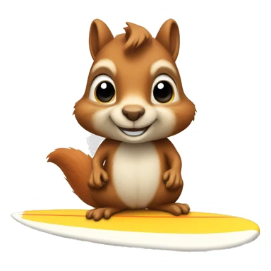 Squirrel on a surfboard  sticker