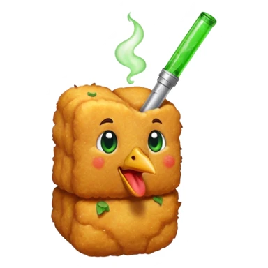Stoned chicken nugget sticker