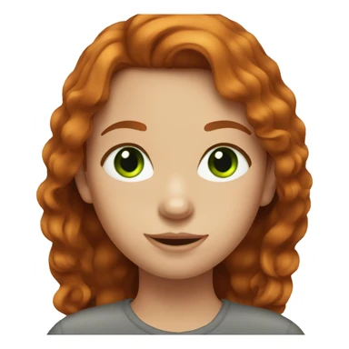 Dark ginger hair with green eyes girl  sticker