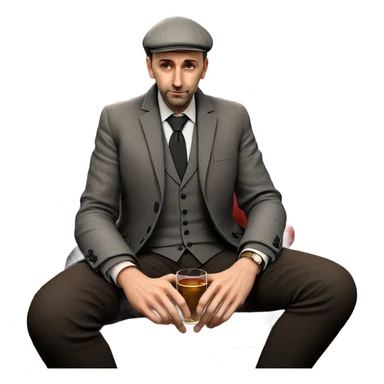 sophisticated man enjoying drink sticker