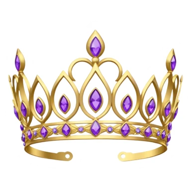gold kokoshnik tiara with purple diamonds sticker