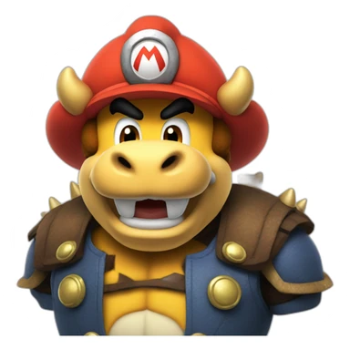 Mario als bowser sticker
