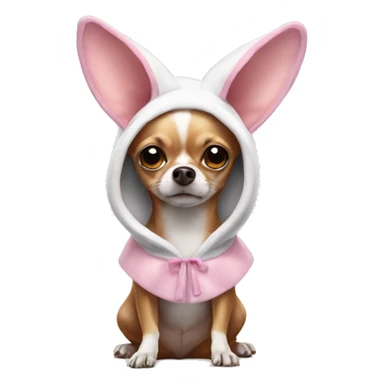 chihuahua in bunny costume  sticker