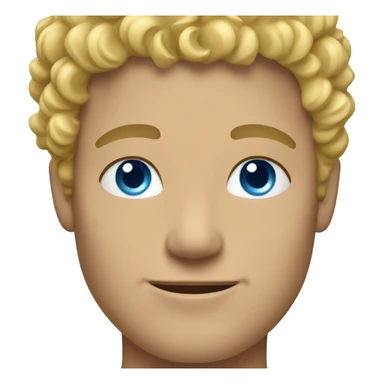 curl blonde man blue eyed sticker