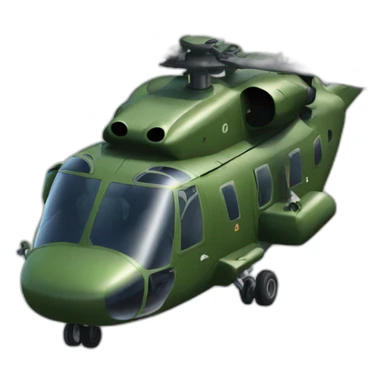 Combat green helicopter  sticker