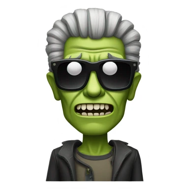 frankentein’s monster wearing sunglasses  sticker