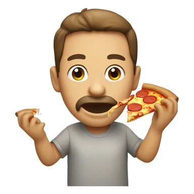 Man eating pizza. sticker