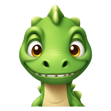 a face of cute dinosaur sticker