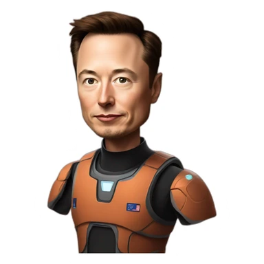 Elon Musk in mars sticker