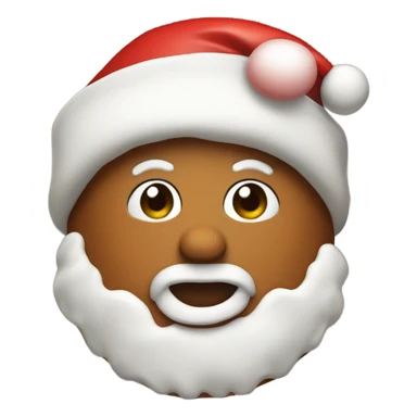 Gingerbread with santa hat sticker