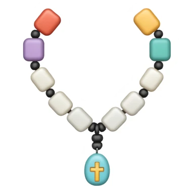 prayer bead white  sticker
