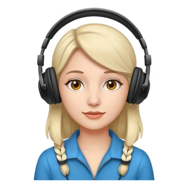 KULAKLIK TAKAN KADIN sticker